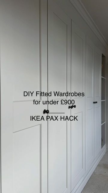 Diy Fitted Wardrobes, Pax Hack, Ikea Pax Hack, Ikea Uk, Pax System, Bedside Units, Fitted Wardrobes, Door Opening, Aged Bronze