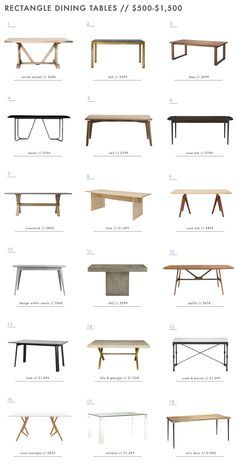 A Roundup of 126 Dining Tables for Every Style and Space - Emily Henderson Coffee Desk, Affordable Sofa, Rectangle Dining Table, Emily Henderson, High Table, New Clients, Retail Outlet, Evening Meals, Household Furniture