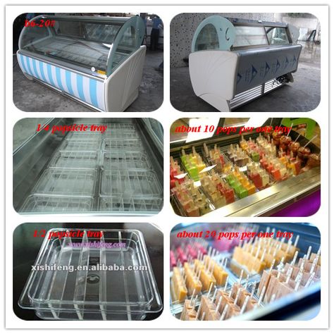 Popsicle Display, Foodtrucks Ideas, Gelato Flavors, Ice Popsicle, Ice Cream Business, Display Showcase, Ice Bars, Cafe Shop Design, Peruvian Recipes