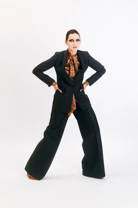 Martin Grant Fall 2021 Ready-to-Wear Collection | Vogue Black Tuxedo Jacket, Gold Jumpsuit, Martin Grant, Black Tuxedo, Runway Looks, Vogue Runway, Fall Jackets, Fashion Show Collection, Tops Fall