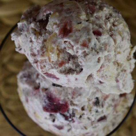 Frozen Cranberry Salad - These Old Cookbooks Easy Cranberry Salad, Frozen Cranberry Salad, Ham Recipes Crockpot, Cranberry Salad Recipes, Rotel Recipes, Chicken Fried Steak Recipe, Oatmeal Pancakes Recipe, Fried Steak Recipes, Cranberry Dessert