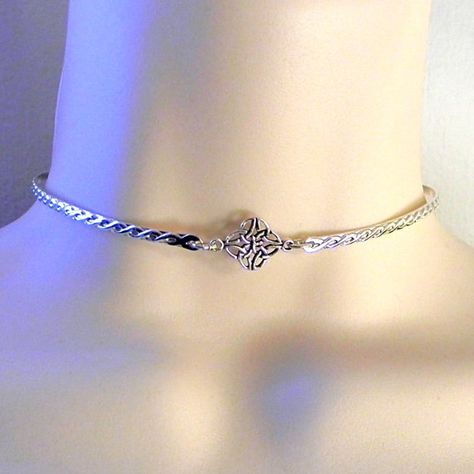 Irish Lovers Sterling Silver Public Day by MockingbirdLaneWire, $215.65 Collaring Ceremony, Collar Ideas, Day Collar, Leather Chokers, Celtic Jewelry, Choker Collar, Celtic Knot, Vintage Design, My Jewellery