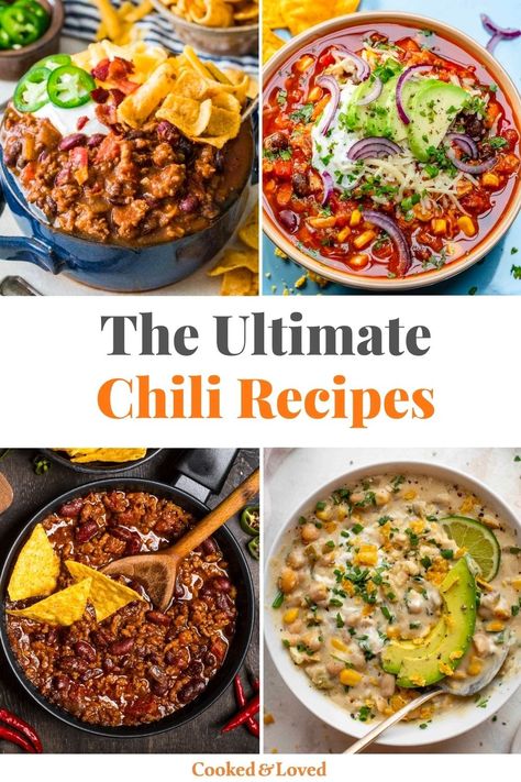 33 Best Chili Recipes Red Chili Recipes Mexican, Interesting Chili Recipes, Best Chilli Recipes, Stovetop Chili Recipe, Bacon Chili Recipe, Best Chilli Recipe, Ultimate Chili Recipe, Red Chili Recipes, Best Chili Recipes