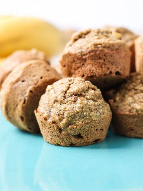 Gluten-free Vegan Mini Banana Muffins • Fit Mitten Kitchen Banana Muffins Gluten Free, Mini Banana Muffins, Vegan Banana Muffins, Gluten Free Banana Muffins, Muffins Gluten Free, Mini Bananas, Gluten Free Banana, Gluten Free Muffins, Vegan Banana