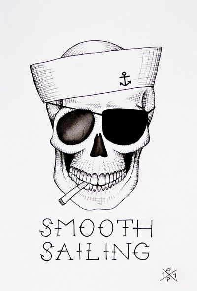 You gotta keep your head up. Navy Tattoos, Queens Of The Stone Age, Nautical Tattoo, Smooth Sailing, Skull Tattoos, Small Tattoo, Old School Tattoo, Skull And Bones, Skull Art