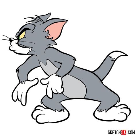 How to draw angry Tom Angry Tom And Jerry, Tom Angry, Tom Cat Cartoon, Tom Sketch, Mgm Cartoons, Tom A Jerry, Tom The Cat, Tom Cartoon, Tom And Jerry Drawing