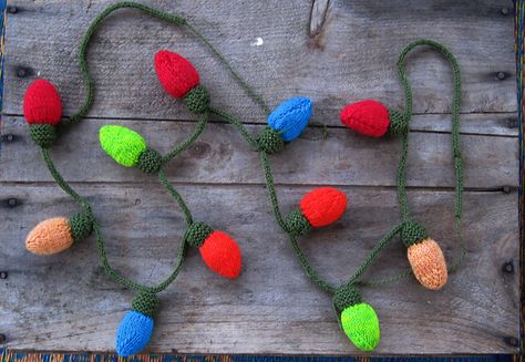 Ravelry: elf518's christmas lights Christmas Crochet Free Patterns, Christmas Crochet Free, Christmas Light Garland, Crochet Christmas Lights, Free Christmas Crochet Patterns, Knitting Machine Ideas, Free Christmas Crochet, Easy Holiday Crafts, Knitting Machine Tutorial