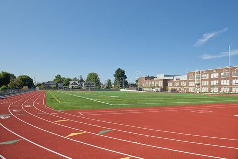 High school track and field. A view of a running track and football field at Gar , #Affiliate, #field, #view, #track, #High, #school #ad Anime Track Field Background, Pe Aesthetic School, School Field Aesthetic, High School Track And Field Aesthetic, School Campus Aesthetic, School Track Field, Track N Field, High School Track And Field, Running Field