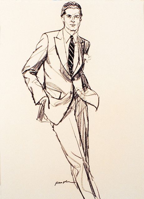 Fashion Illustration by Alvin Pimsler by FIT Library Department of Special Collections, via Flickr Mens Fashion Drawing, Fashion Figure Drawing Male, Male Fashion Drawing, Fashion Illustration Men, Men Fashion Illustration, Man Fashion Illustration Sketches, Business Man Drawing, Men Fashion Sketch Illustration, Suit Illustration