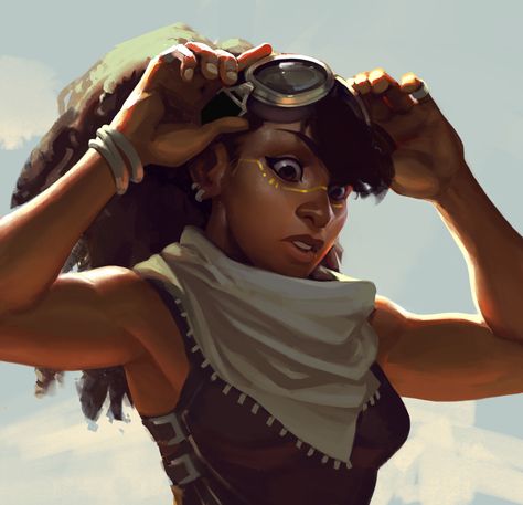 ArtStation - Desert Punk, Hing Chui Desert Punk, Pixiv Fantasia, Black Characters, Afro Art, Printable Poster, Female Character Design, Dnd Characters, Character Portraits, Fantasy Character Design