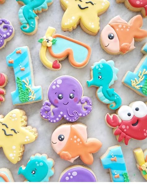 Summer Sugar Cookies, Mermaid Cookies, Beach Cookies, Fish Cookies, Flooding Cookies, Turtle Cookies, Royal Iced Cookies, Amazon Hacks, Summer Cookies