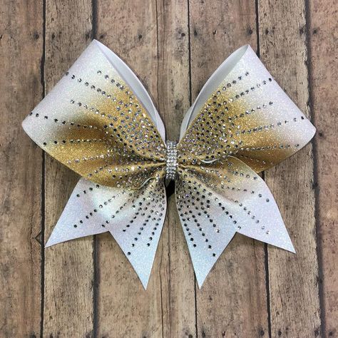 Cheer Camp Gifts, Cheer Buckets, Bling Cheer Bows, Competition Bows, Cheer Hair Bows, Bling Bows, Cheerleading Bows, Gold Ombre, Cheer Hair