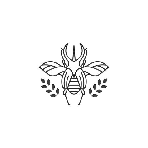 Bug Logo Design, Beetle Tattoo Design, Tattoo Beetle, Bug Vector, Beetle Logo, Insect Logo, Lotus Flower Logo Design, Bug Logo, Sewing Stencils