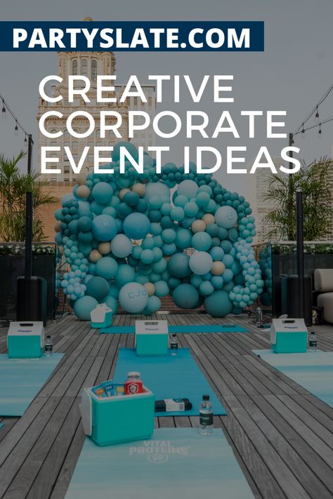 How do you make corporate events fun? Discover experiential event ideas that will level up your party. Corporate Outdoor Event Ideas, Events Planning Ideas, Outdoor Events Ideas, Corporate Event Activities Ideas, Office Launch Party Ideas, Business Party Theme Ideas, Work Celebration Ideas Events, New Event Ideas, Network Event Ideas