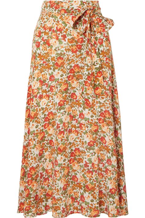 Walled Gardens, Mode Hippie, Pretty Skirts, Shop Clothes, Orange Crush, Skirt Style, Faithfull The Brand, Skirt White, Textiles Fashion