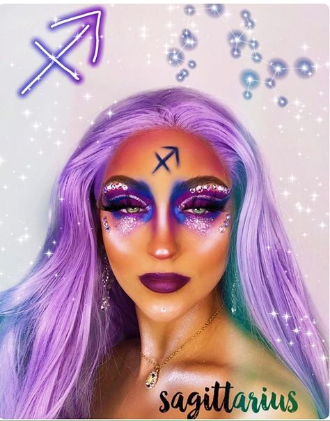 Zodiac Sign Makeup, Maneater Mascara, Bronzer Palette, Highlight Palette, Cute Eyeshadow Looks, Simple Bridesmaid Hair, Rainbow Palette, Face Art Makeup, Makeup Challenges