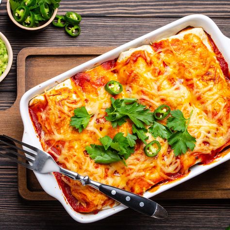 Casserole Enchilada, Ground Beef Enchiladas, Mexican Casserole Recipe, Creamy Chicken Enchiladas, Dump Dinners, Mexican Casserole, Chicken Enchilada Casserole, Beef Enchiladas, Baked Casserole