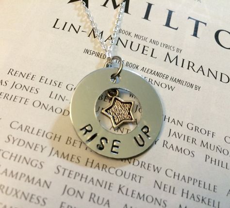 Rise Up Hamilton, Hamilton Jewelry, Third Child, Hand Stamped Necklace, Alexander Hamilton, Jewelry And Accessories, Three Kids, Cool Items, Buying Gifts