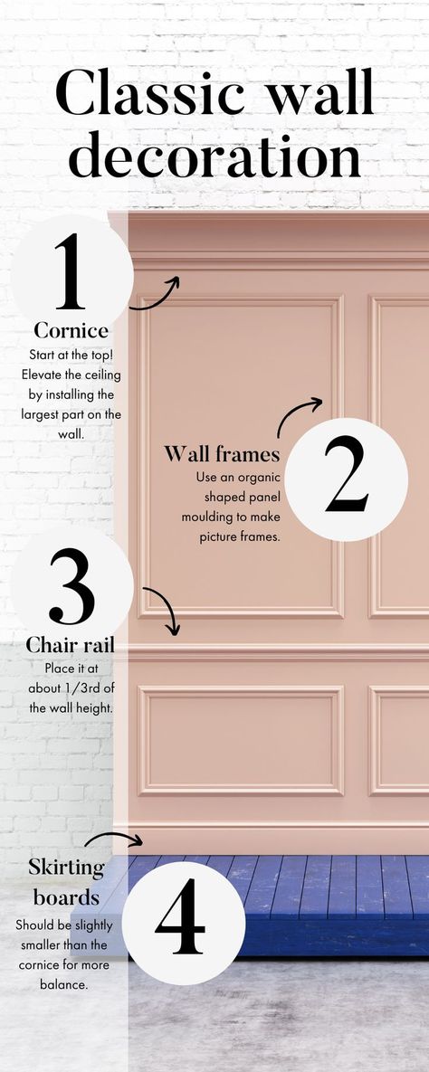 Wall Mouldings Hallway, Modern Classic Wall Panel Moldings, Wall Moulding Corridor, Wall Moulding Design Bedroom, Wall Moulding Ideas Living Room Interior Design, Decorative Wall Trim Ideas, How To Wall Panel, Moulding Interior Design, Walls Panels