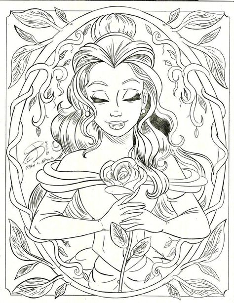 Adult Disney Coloring Pages, Disney Mandala Coloring Pages, Disney Coloring Pages For Adults, Disney Adult Coloring Books, Coloring Pages Disney, Belle Coloring Pages, Disney Coloring Sheets, Disney Princess Colors, Disney Princess Coloring Pages