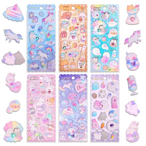 #Kawaii #Shiny_Cake #Unicorn_Bunny #Decorating_Notebooks Stationary Decor, Shiny Cake, Fancy Decorations, Unicorn Bunny, Decorating Notebooks, Cake Donut, Classroom Rewards, Fantasy Worlds, Puffy Stickers