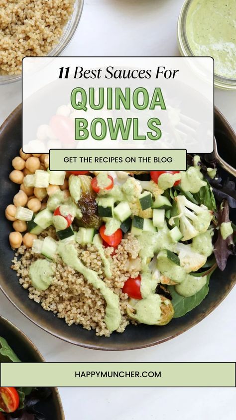 11 Best Sauces for Quinoa Bowls Bowl Sauces, Best Sauces, Quinoa Bowls, Quinoa Bowl, Quinoa, Sauce, Bowl