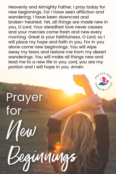 A daily prayer for new beginnings. Pray for God’s love, which never ceases. Pray for God’s mercy, which comes fresh every morning. New Year Prayer Fresh Start, New Beginnings Quote, Prayer For New Beginnings, Papa Jesus, Daily Morning Prayer, New Years Prayer, Smudging Prayer, Praise Jesus, Great Is Your Faithfulness