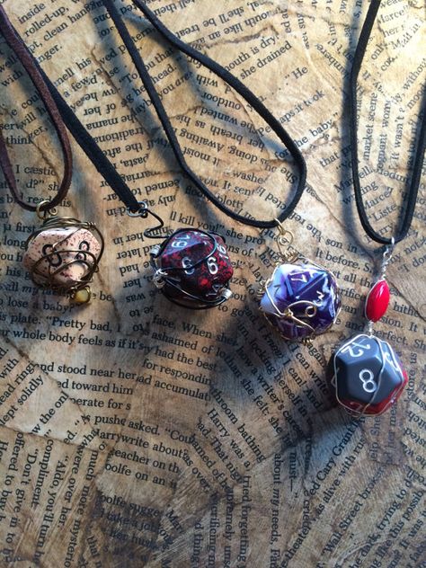 Dungeons and Dragons Dice Geek Nerd Pendant by AmbitiousWishes Druid Dnd, Nerd Jewelry, Dice Necklace, Nerdy Jewelry, Dice Jewelry, Dice Goblin, Fandom Jewelry, Dragon Dies, Aesthetic Earrings