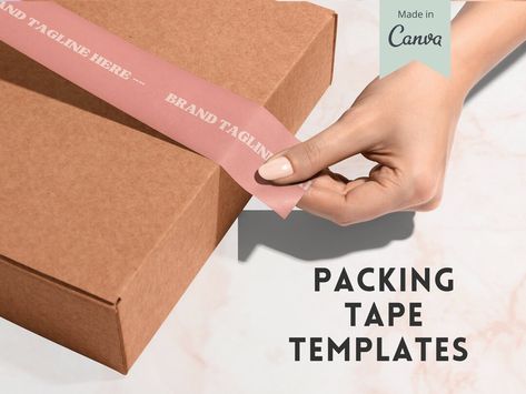 Packing Tape Pink Custom Packaging Tape Paper Tape Template - Etsy Tape Template, Custom Packing Tape, Pink Packaging, Packaging Cards, Packaging Tape, Branded Packaging, Packing Tape, Paper Tape, Diy Prints