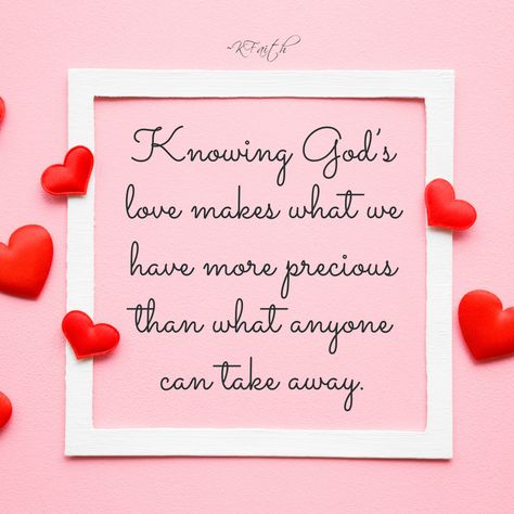 Knowing God’s love makes what we have more precious than what anyone can take away. ~KFaith
*
*
*
*
*
*
*
#faithstrong #kimberlyfaith #gofaithstrong #dailyinspiration #godislove Christian Woman, Christian Encouragement, Word Of The Day, Knowing God, Christian Women, Daily Inspiration, Christian Quotes, Gods Love, Encouragement