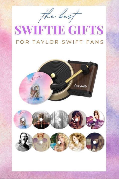 taylor swift inspired gift ideas - a car air freshener that looks like a record player and Taylor Swift records Taylor Swift 1989 Gift Ideas, Gift Ideas For A Swiftie, Taylor Swift Gift Basket Ideas, Taylor Swift Things To Buy, Swiftie Gift Ideas, Taylor Swift Inspired Gifts, Gift Ideas Taylor Swift, Taylor Swift Records, Gifts For Taylor Swift Fans