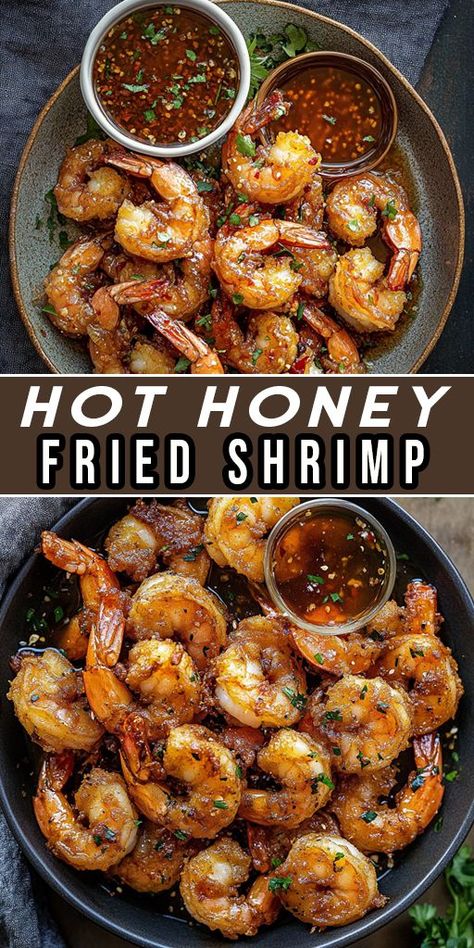 ⏰ Short on time but craving something delicious? This Hot Honey Fried Shrimp is ready in 20 minutes! Crispy, spicy, and sweet, it’s the ultimate quick meal or appetizer. Perfect for shrimp lovers! 🍤🍯 #QuickRecipe #HotHoneyShrimp #SeafoodDinner #DinnerInMinutes #ShrimpRecipes #EasyCooking #TastyTreats Sweet And Spicy Fried Shrimp, Shrimp Recipes Spicy, Breaded Shrimp Recipes, Honey Fried Shrimp, Sticky Shrimp, Air Fryer Shrimp Recipes, Stir Fry Shrimp Recipes, Honey Shrimp, Sweet And Spicy Shrimp