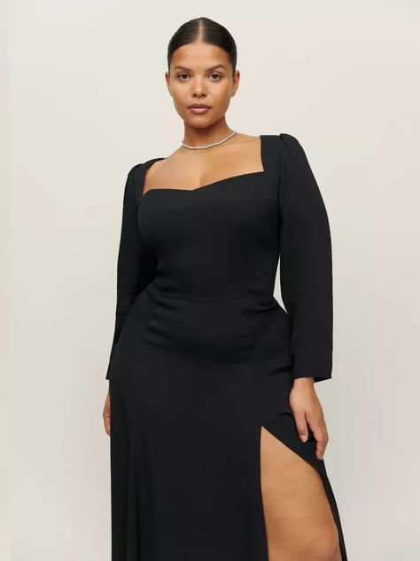 Dresses For Wedding Guests Plus Size, Formal Dresses Plus Size, Dressing Design, Birthday Dress Women, Daytime Wedding, Long Sleeve Fitted Dress, Plus Size Cocktail Dresses, Plus Size Party Dresses, Long Sleeve Dress Formal