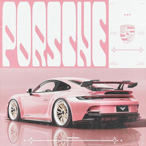 Porsche 365, Porsche Mom, Pretty Bikes, Pink Porsche, Carros Porsche, Room Collage, Dream Vehicles, Nissan 240sx, Teen Magazine