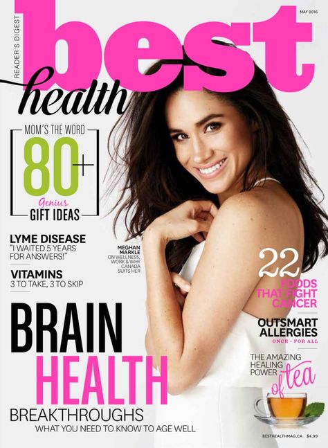 Meghan Markle on the cover of Best Health May 2017 Meghan Markle Yoga, Meghan Markle Interview, Health Magazine Cover, Teeth Whitener, Laser Teeth Whitening, Teeth Bleaching, Health Tea, Smile Teeth, Best Teeth Whitening