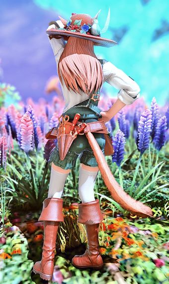 My Time At Diadem (Botanist) | Eorzea Collection Fantasy Botanist, Botanist Character, Midnight Song, Ffxiv Character, Harvest Day, Eorzea Collection, Fire Features, Sweet Valentine, Your Character