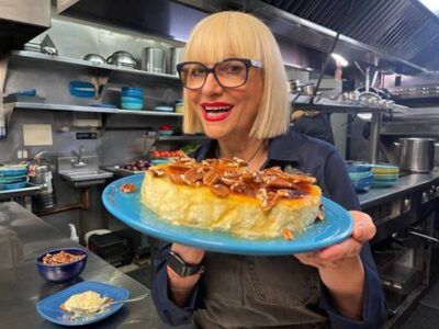 Recipe Corner: Maria Loi’s Greek Honey Cheesecake (Melopita) Maria Loi Recipes, Branzino Recipe, Honey Cheesecake, Greek Diet, Recipe Folder, Mediterranean Diet Plan, Greek Cooking, Sparkling Eyes, Healthy Bites