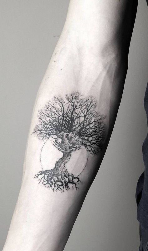 Cool Tree Tattoos For Guys, Universe Tattoo For Men, Masculine Tree Tattoo, Tree Tattoos With Roots, Tree Of Life Tattoo Men Half Sleeves, Tree Of Life Tattoo Men Chest, Male Tree Tattoo, Tree Shoulder Tattoo For Men, Tree Back Tattoo For Men