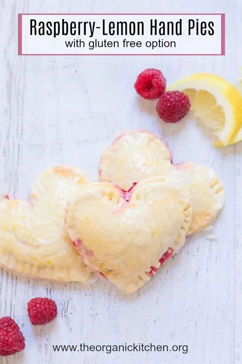 Raspberry-Lemon Hand Pies (with gluten free option) | The Organic Kitchen Blog and Tutorials Pies For Two, Lemon Gluten Free, Pagan Food, Desserts For Two, Romantic Recipes, Cake Raspberry, Fruity Recipes, Frozen Pie Crust, Raspberry Desserts