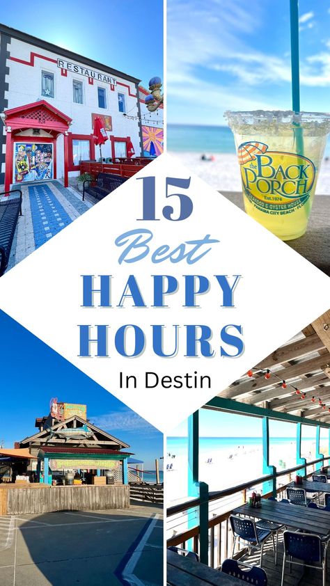 restaurants in destin florida with the best happy hours Destin Florida Nightlife, Destin Florida Restaurants, Florida Destin, Crab Island, Destin Florida Vacation, Vacation 2024, Southern Travel, Florida Food, Florida Trip