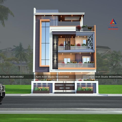 Luxury home front 3d design g+2 1500 sqft zingabai takli #nagpur #maharashtra #design #home #house #elevation #architecture #3d #modernhouse #luxurylifestyle #indianhome #photooftheday #viralpost #trendingsongs #facade #modernhomeelevationdesigner G 2 Front Elevation Design Modern, Front Elevation Designs G+2, Modern Home Elevation, Elevation Architecture, Home Elevation, Front Elevation Designs, Instagram Luxury, Architecture 3d, Trending Songs