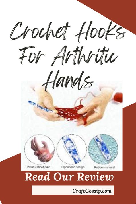 Arthritic joint pain, doesn't mean the end to crochet- see our review on these Ergonomic crochet hooks. #crochetwitharthritis #crochetjointpain Arthritic Hands, Finger Exercises, Ergonomic Crochet Hook, Finger Protector, Crochet Hook Set, Hand Wrist, Crochet Diy, Eye Strain, Creative Hobbies