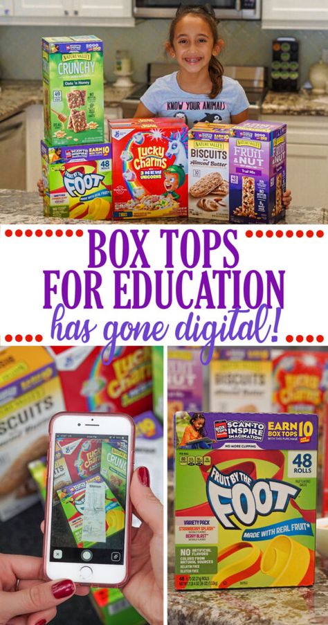 Earning cash for your child’s school has never been EASIER with the NEW & improved Box Tops for Education digital program! #ad Simply shop, scan, & earn.  #BoxTopsAtCostco @costco Box Tops For Education Ideas, Lucky Charms Cereal, General Mills, Homeschooling Ideas, Homeschool Schedule, Box Tops, Mom Stuff, Educational Apps, Classroom Inspiration