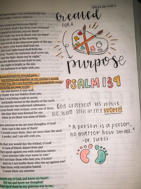 Psalm 139 Bible Journaling, Psalms Bible Journaling, Bible Journaling Psalms, Illustration Bible, Confirmation Ideas, Bible Doodles, Handwriting Ideas, Bible Journaling For Beginners, Bible Studies For Beginners