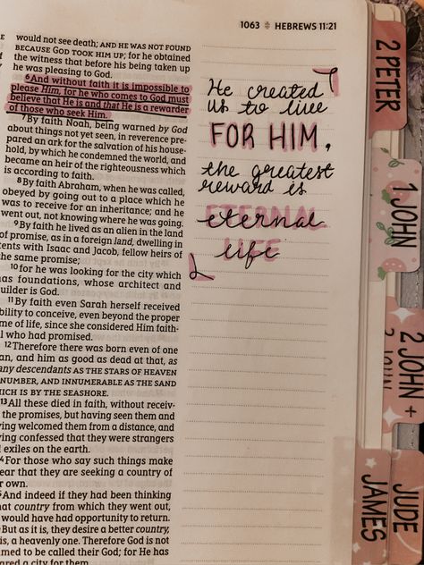 4/5/23 Hebrews 2, Hebrews 11 6, Hebrews 11, 2 Peter, Journal Inspo, Bible Journal, Bible Journaling, Bible