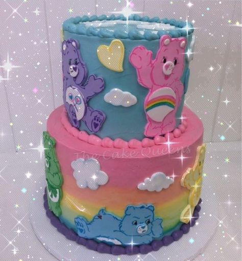 Care Bear Birthday Cake Ideas, Carebear Themed Birthday Party, Care Bear Baby Shower Cake, Care Bear Cupcakes, Care Bears Cake Ideas, Care Bear Cake Ideas, Care Bear Birthday Cake, Care Bear Birthday Party Ideas, Care Bear Cake