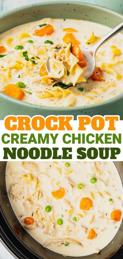 Slow Cook Chicken Noodle Soup Crock Pot, Crockpot Chicken Egg Noodle Soup, Chicken Egg Noodle Soup Instant Pot, Easy Creamy Chicken Noodle Soup Recipe, Weight Watcher Chicken Noodle Soup, Easy Weeknight Dinners Chicken Crock Pot, Crock Pot Creamy Chicken And Noodles, Easy Creamy Chicken Noodle Soup Crock Pot, Creamy Chicken Broth Soup