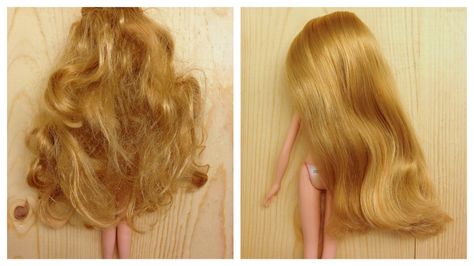 A tutorial on restoring knotted, tangled, frizzy doll hair to its former glory. Doll Hair Repair, Fix Doll Hair, Baby Doll Hair, Clone Clothes, Making Wigs, American Girl Doll Hairstyles, Knot Out, Angora Goat, American Girl Diy