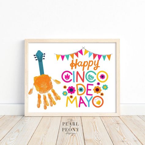 PRINTABLE Cinco de Mayo Handprint Art Craft, Keepsake Art, Toddler Preschool Kindergarten Daycare Homeschool Activity, PDF US Letter & A4 by PearlPeonyDesign on Etsy Homeschool Activity, Handprint Gifts, Toddler Arts And Crafts, Handprint Craft, Handprint Crafts, Handprint Art, Homeschool Activities, Toddler Art, Printable Crafts