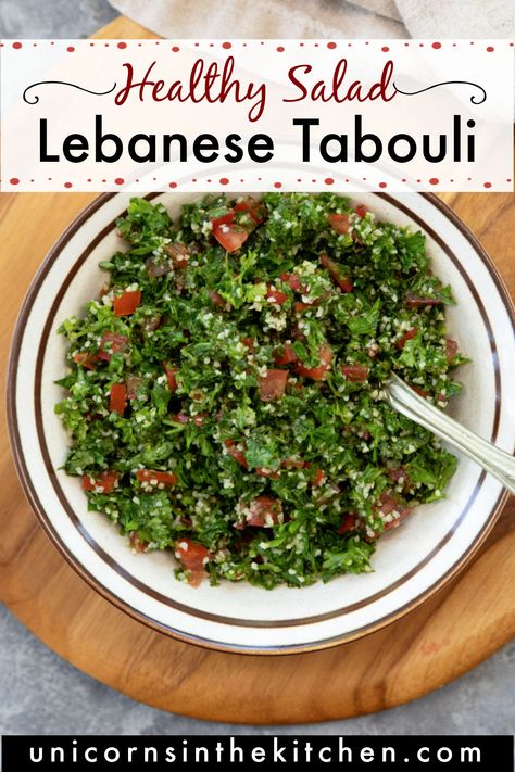 Tabouli Salad Recipe, Middle Eastern Salad, Tabouli Recipe, Tabbouleh Salad Recipe, Bulgur Recipes, Lebanese Salad, Tabouli Salad, Tabbouleh Recipe, Bulgur Salad